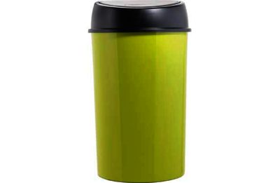 ColourMatch 50 Litre Touch Top Bin - Apple Green.
